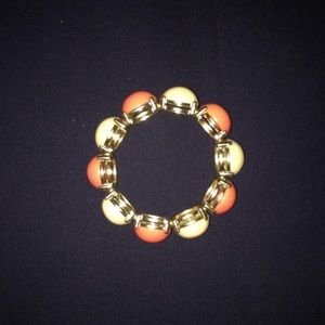 Coral and Ivory accent Bracelet