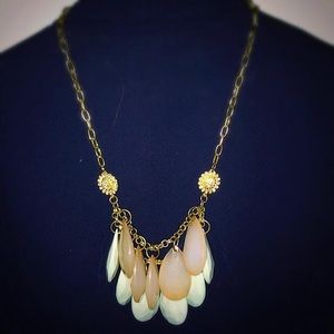 Taupe and Blue Accent Necklace