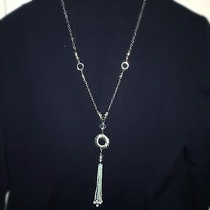 Blue and Silver Statement Pendant