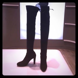 Stuart Weitzman Highland Black Suede size 8