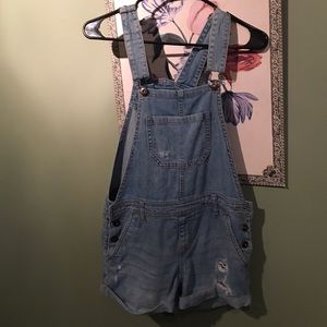 Jean Short Overalls