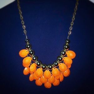 Orange and Gold statement necklace