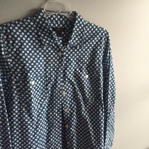 jcrew flower button down shirt