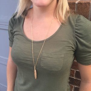 Long Feather Necklace