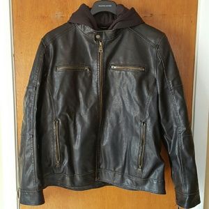Leather"esk" Hooded Jacket