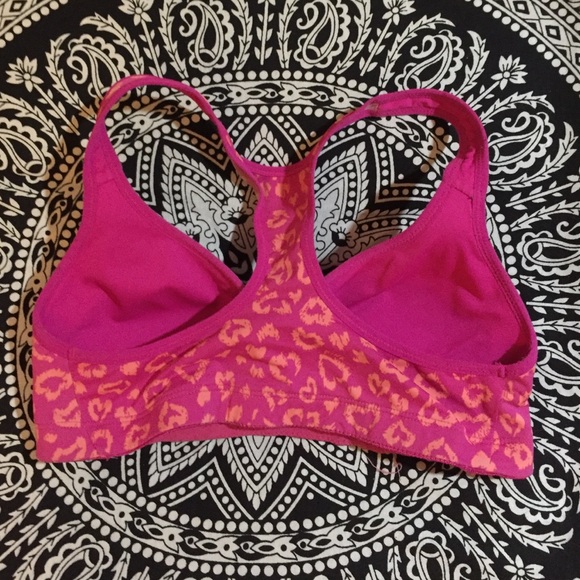 ‼️SOLD‼️PINK Yoga Sports Bras and Hair Ties Bundle - Picture 3 of 4