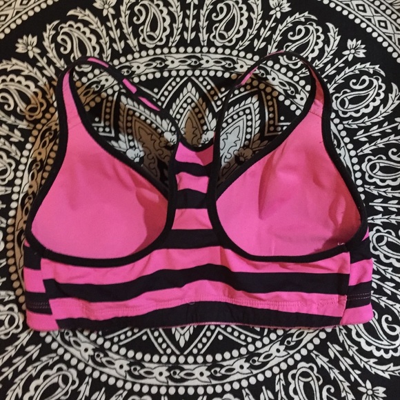 ‼️SOLD‼️PINK Yoga Sports Bras and Hair Ties Bundle - Picture 4 of 4