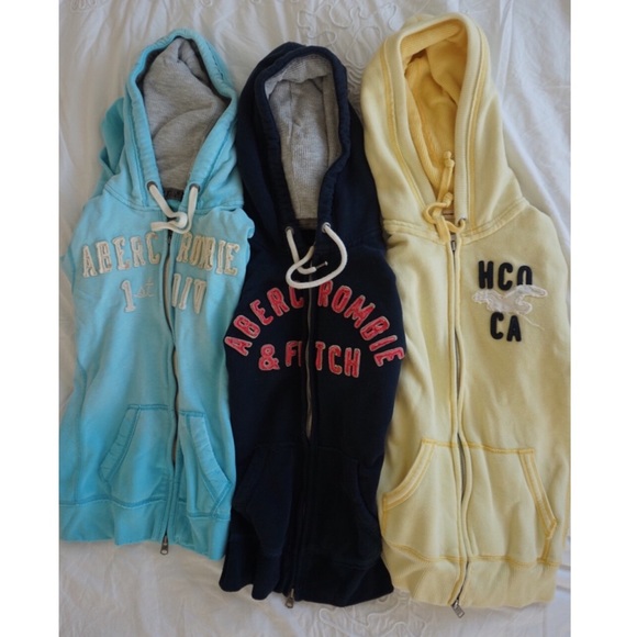 3 Abercrombie and Hollister Zip- Ups!