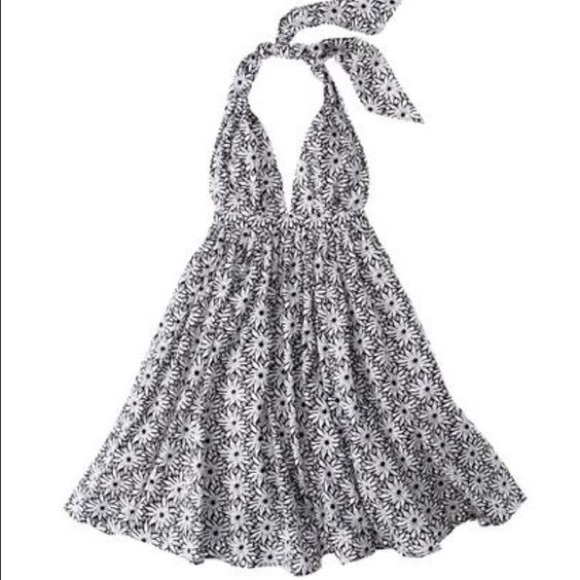 Jean Paul Gaultier Floral Eyelet Halter Dress