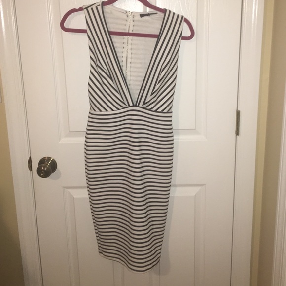 Navy and white striped Dress