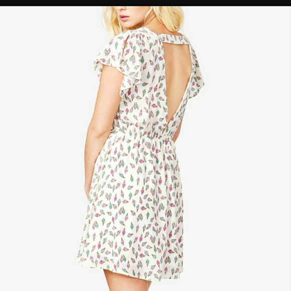 F21 Georgette Ice Cream Print Dress