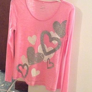Girls Justice light pink long sleeve
