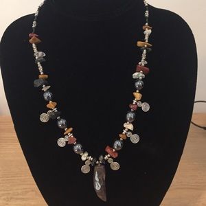 Morrocan necklace with natural stone
