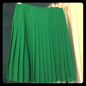 Nanette Lepore  green pleated skirt