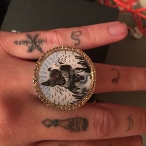 Marg by marc Jacobs Boston terrier ring