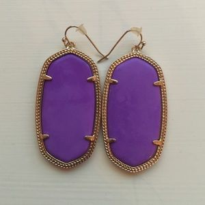 Kendra Scott Purple Large Earrings