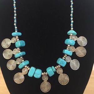 Moroccan turquoise necklace