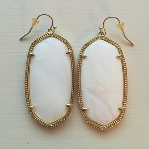 Kendra Scott White Large Earrings