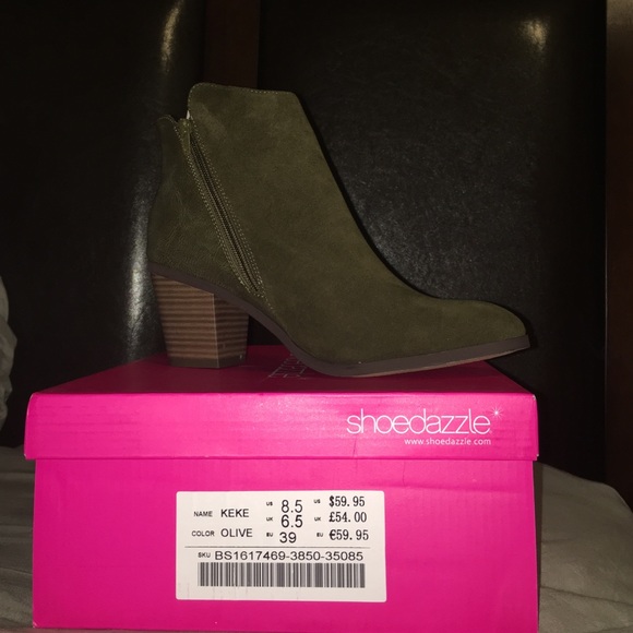 Suede Olive Booties