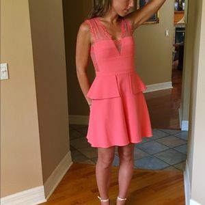 BCBG Maxazria coral cocktail dress
