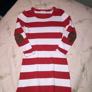 Orange and Cream Striped Dress