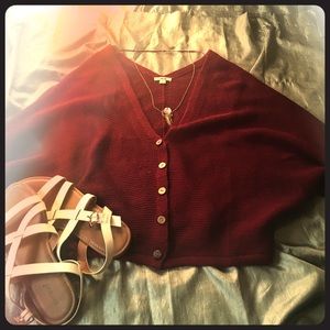 Burgundy cardigan