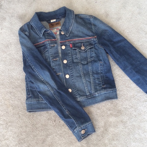 Embroidered denim/jean jacket