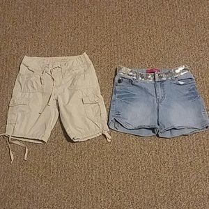 2 pairs of girls shorts