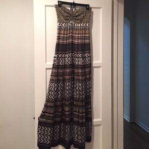Boho brown pattern dress