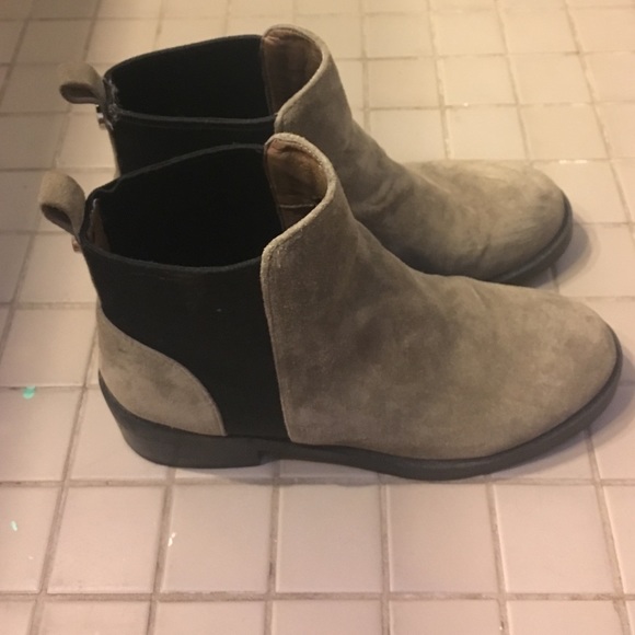 Grey ankle boots