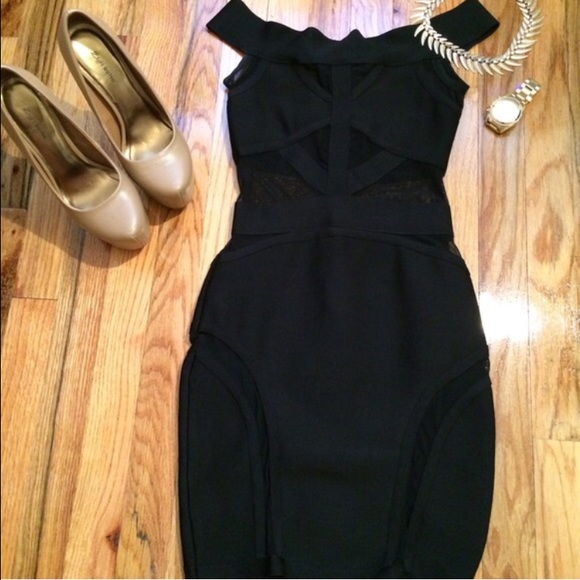 bandage dress with mesh cutouts. Only worn once.