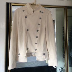 Free People Cream Colored Military Jacket