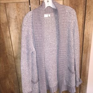 grey oversized cardigan