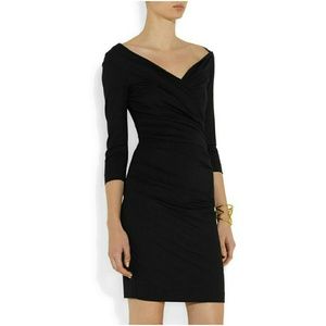 DVF Bentley Ruched Stretch-Jersey Mini Dress