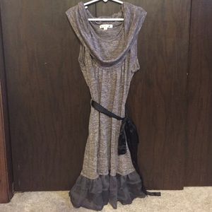 Gray and Black belted tunic