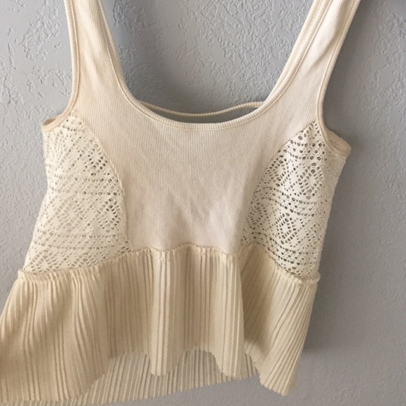 Cute lace peplum tank