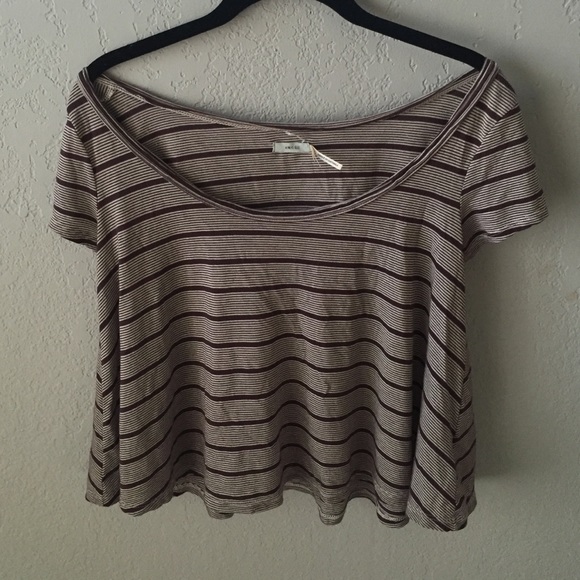 Cute purple stripes top