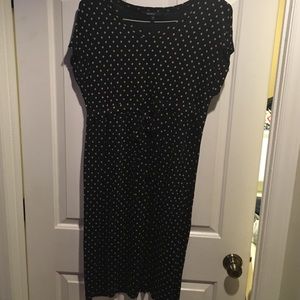 Navy polka dot maternity dress - Gap - large