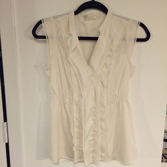 Converse One Star Cream Button Down Top