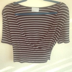 Black and white crop top