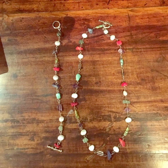 Silpada multi stone necklace and bracelet