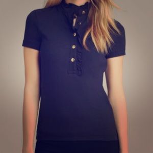 Tory Burch Lidia Polo Shirt (Black)