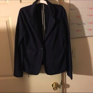 Cotton navy blazer