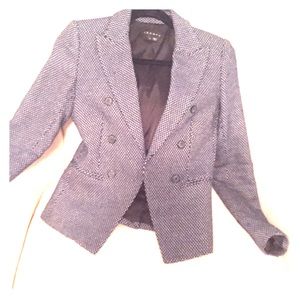 Theory twill navy, black and cream blazer