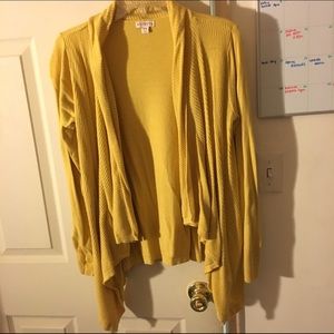 Mustard open cardigan