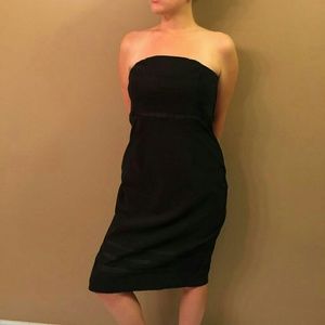 Express black strapless minidress