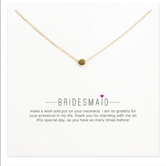 3x "Thank You"Bridesmaid 14k Gold Plated necklace