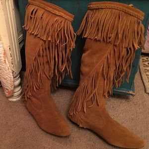 Sam Edelman fringe suede boots