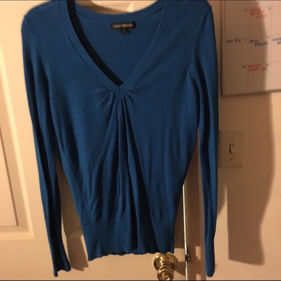 Bright blue Express sweater