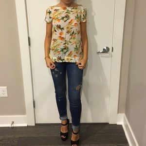 Zara print blouse